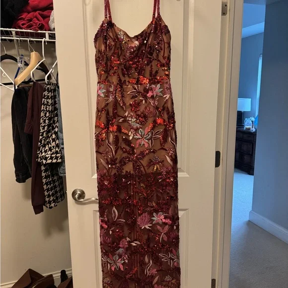 Bronx and Banco Dahlia Leona Embroidered Gown